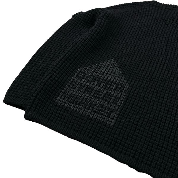 Stone Island X Dover Street Market 2023 Black Thick Wool Printed Crewneck Jumper - Medium & Large