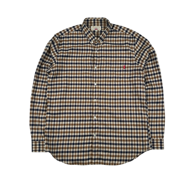 Aquascutum X Supreme Classic Checked Longsleeve Shirt - Large