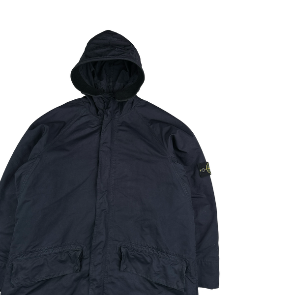 Stone Island 2005 Navy David TC Dutch Rope Long Jacket - XL