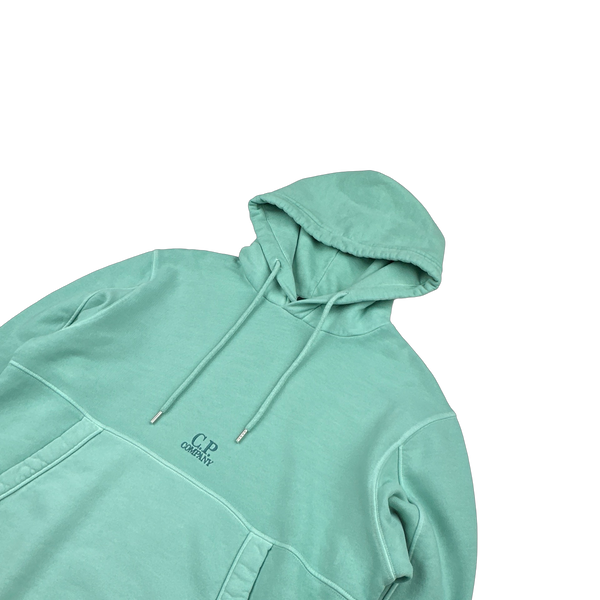 CP Company Teal Spellout Pullover Hoodie - XS