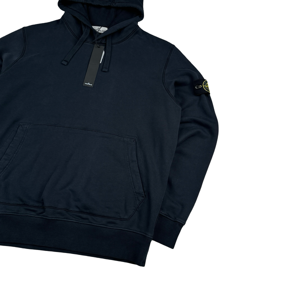 Stone Island 2023 Navy Cotton Pullover Hoodie - XL