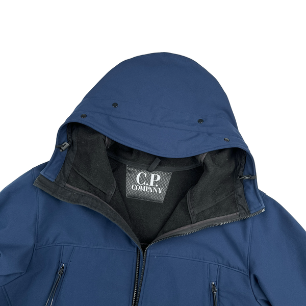 CP Company Blue Fleece Lined Google Soft Shell - XXL