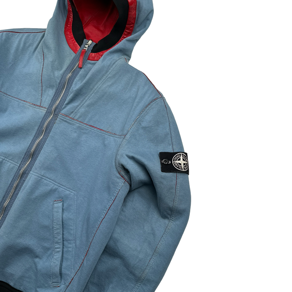 Stone Island 2010 Rare Crimson Red Leather Reversable Jacket - XL