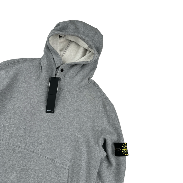 Stone Island 2023 Grey Pullover Hoodie - Large