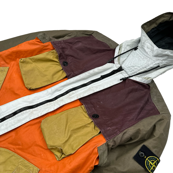 Stone Island 2019 Tela Placcata Bicolore Hooded Jacket - Small