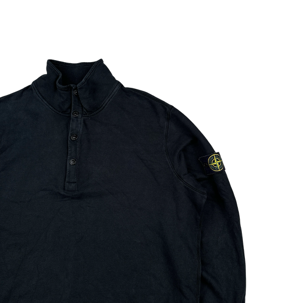 Stone Island 2014 Black Cotton Quarter Zip Jumper - 3XL