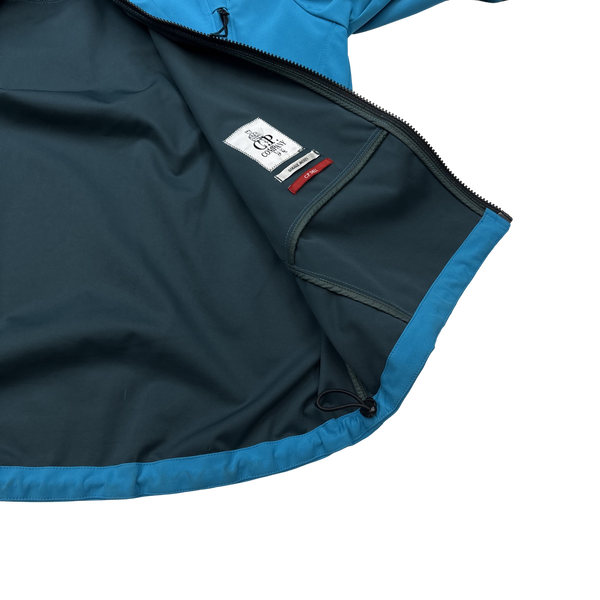 CP Company Blue Soft Shell R Goggle Jacket - Large