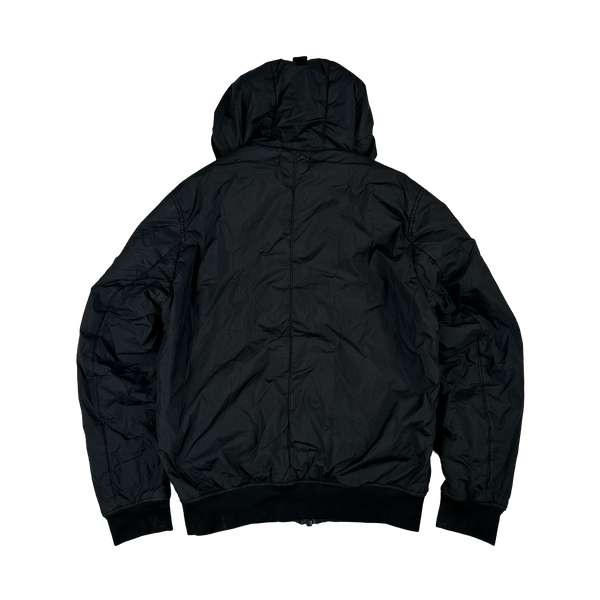 Stone Island 2019 Black Crinkle Reps NY Jacket - Large