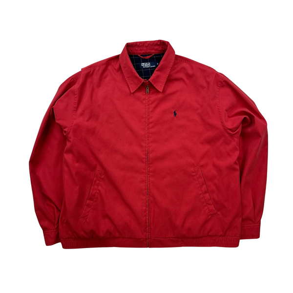 Ralph Lauren Red Brushed Cotton Harrington Jacket - XL