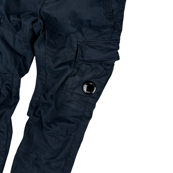 CP Company Navy Stretch Ergonomic Fit Cargo Trousers - Small