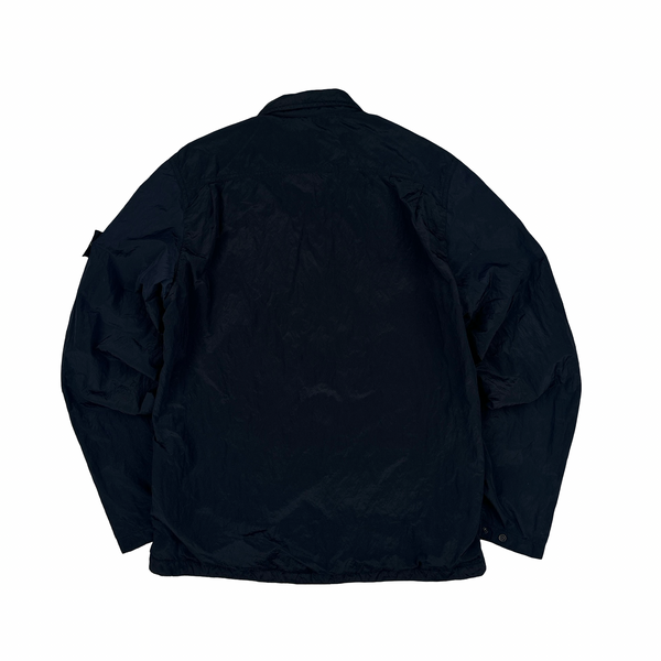 Stone Island 2017 Navy Nylon Metal Shimmer Overshirt - Medium