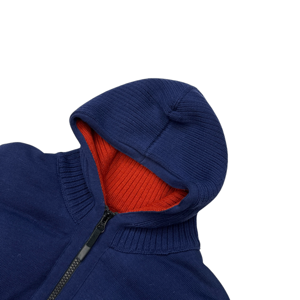 Stone Island Dark Blue Multi Knit Down Bag Jacket - Large