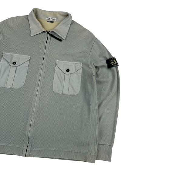 Stone Island SS2000 Vintage Ribbed Cotton Overshirt - Large
