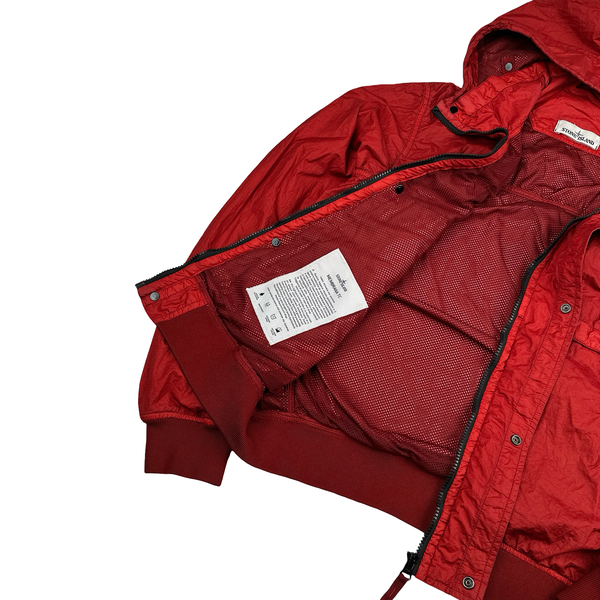 Stone Island 2014 Red Membrana TC Hooded Jacket - Medium