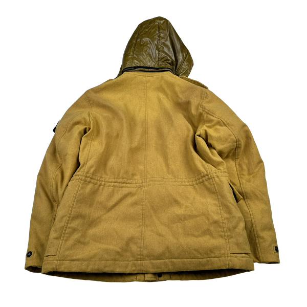 Stone Island 2014 Ice Wool Blend Yellow Down Jacket - Large