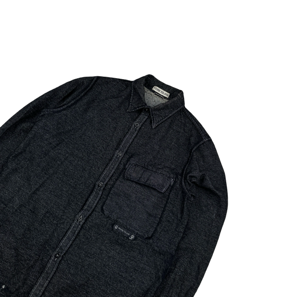 Stone Island Vintage 1998 Wool Spellout Lightweight Overshirt - Medium