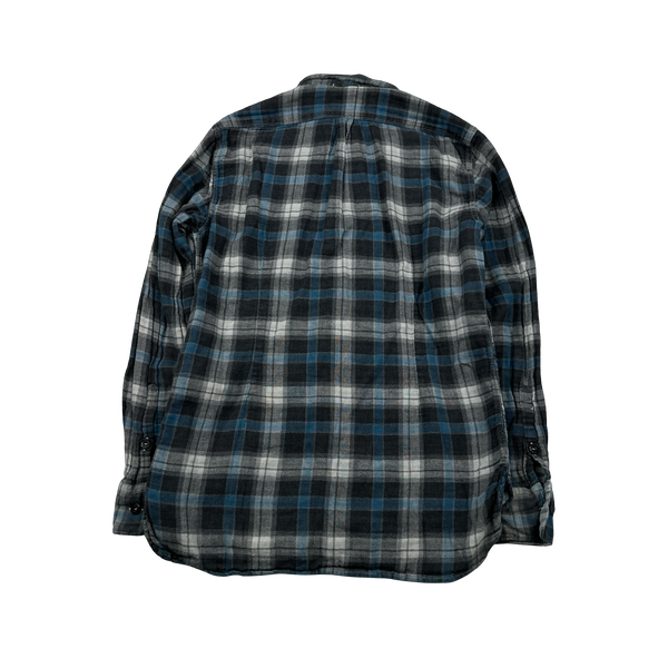 Stone Island 2011 Blue Cotton Plaid Buttoned Shirt - Medium