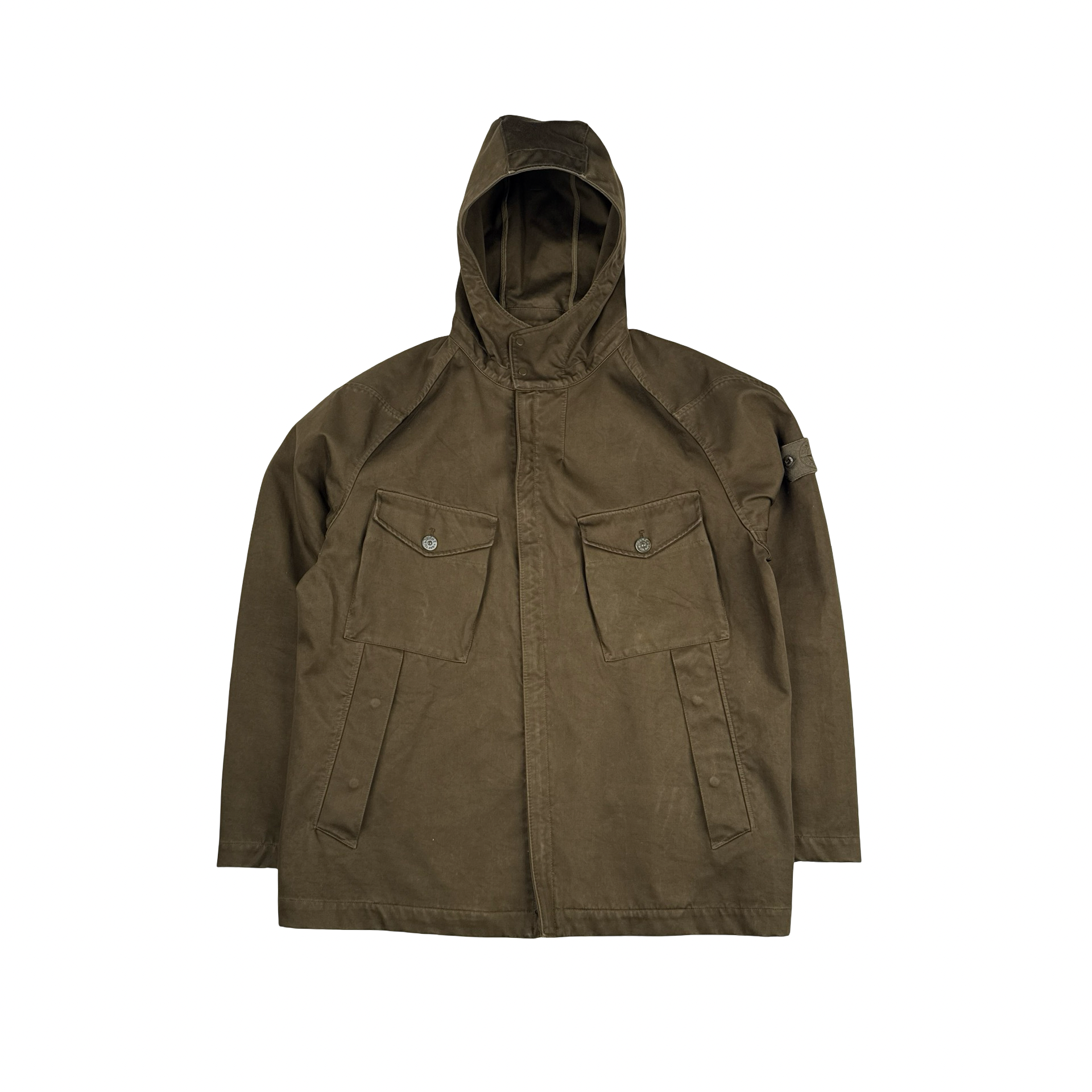 Stone Island Khaki Ghost Raso Gommato Double Jacket - XL – Mat