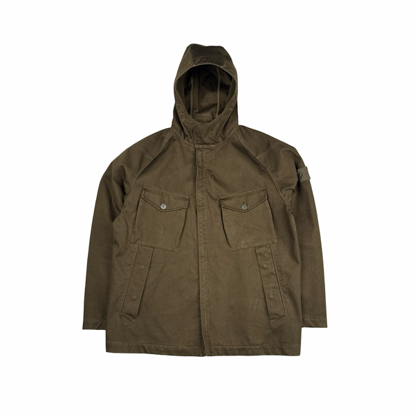 Stone Island Khaki Ghost Raso Gommato Double Jacket - XL