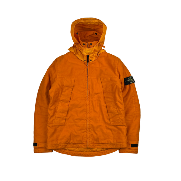 Stone Island 2012 Orange Mil Spec Diagonal Wool Jacket - Medium