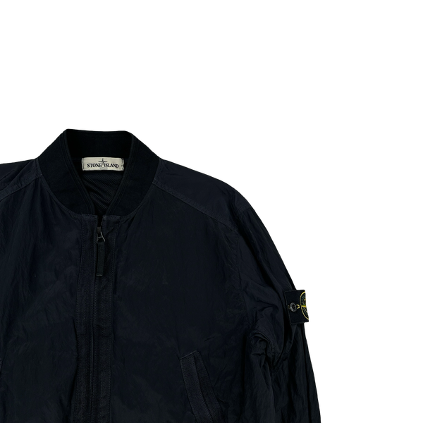Stone Island 2013 Black Nylon Metal Bomber Jacket - Medium