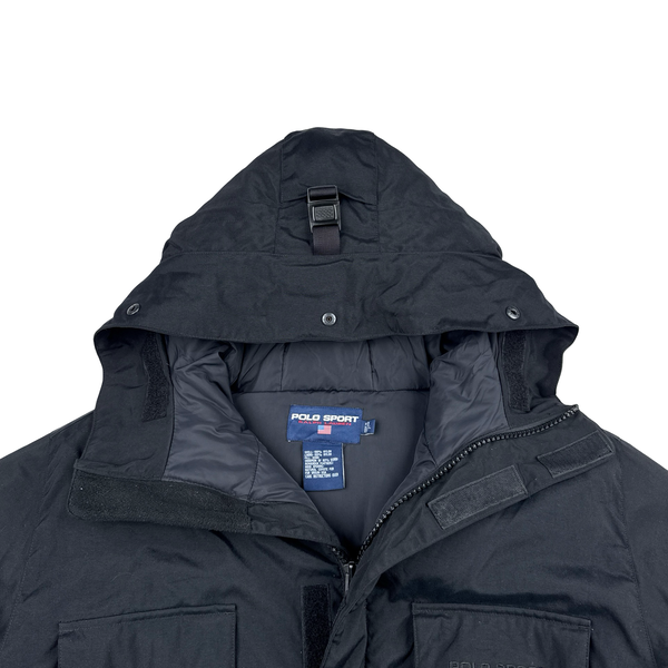 Ralph Lauren Polo Sport Black Heavy Down Filled Parka Jacket - Large