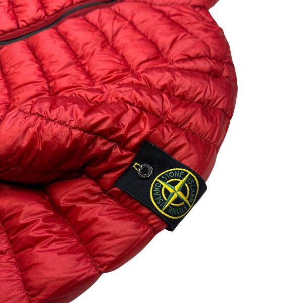 Stone Island Red Garment Dyed Down Puffer Jacket - Medium