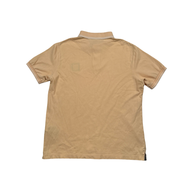 Stone Island 2018 Peach Cotton Polo Top - Medium