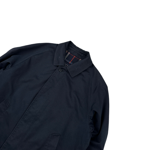 Burberry Nova Check Lined Navy Harrington Jacket - Small