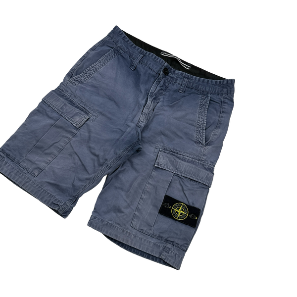 Stone Island 2018 Light Blue Cargo Shorts - 30"