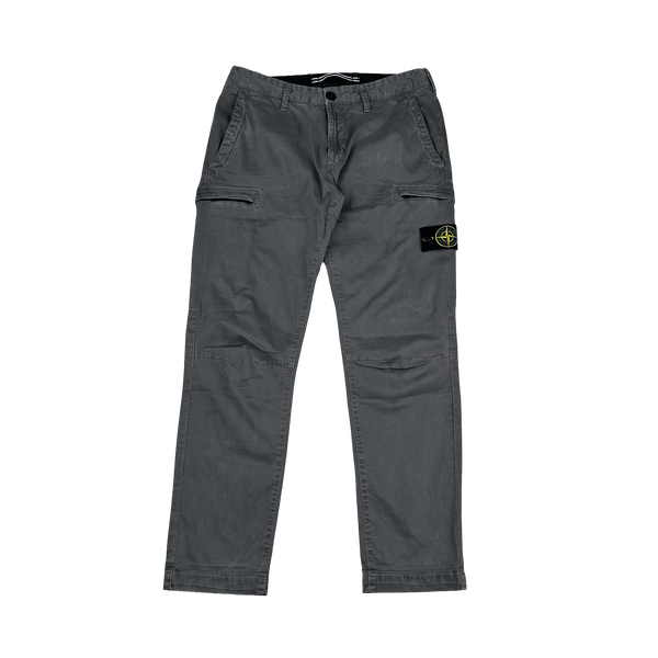 Stone Island 2020 Grey Skinny Fit Cargo Trousers - 30"