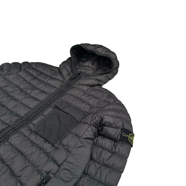 Stone Island 2018 Charcoal Micro Yarn Down Puffer Jacket - XXL