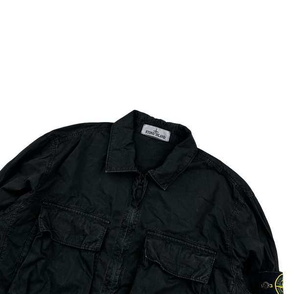 Stone Island 2022 Black Double Pocket Overshirt - Medium
