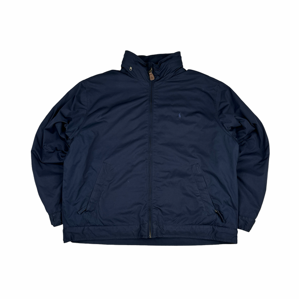 Ralph Lauren Navy Harrington Zipped Quilted Jacket - XXL