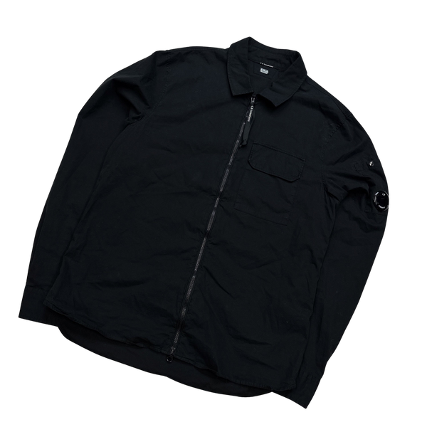 CP Company Black Cotton Overshirt - Medium