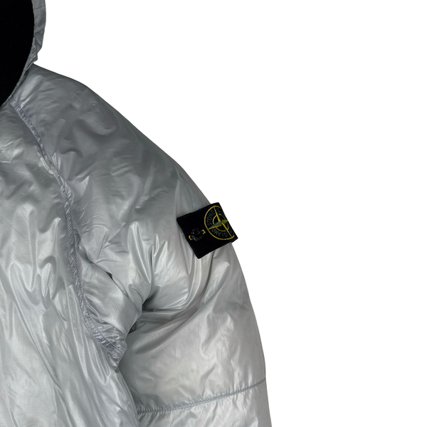 Stone Island 2018 White Pertex Quantum Y Down Long Puffer - Large