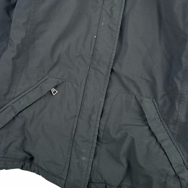 Prada Black Racoon Fur Hood Goretex Parka Jacket - XS