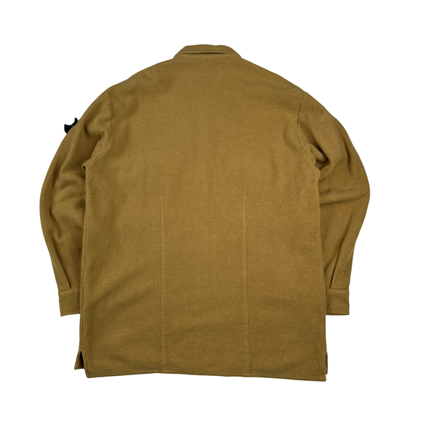 Stone Island 1997 Saddle Brown Vintage Wool Overshirt - XL