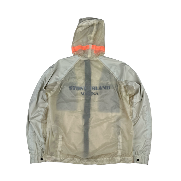 Stone Island 2016 Marina Reflective Spellout Mesh Dual Layer Jacket - Medium