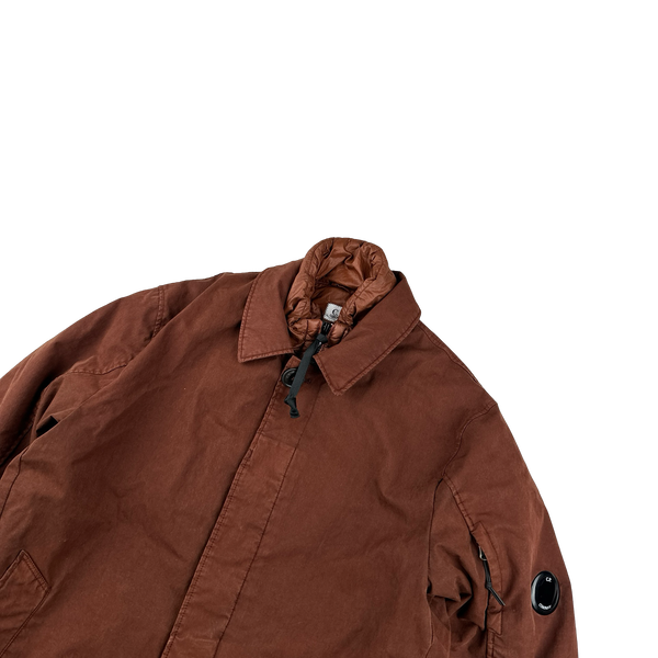 CP Company 50 Fili Brown Double Lined Trench Coat - Large