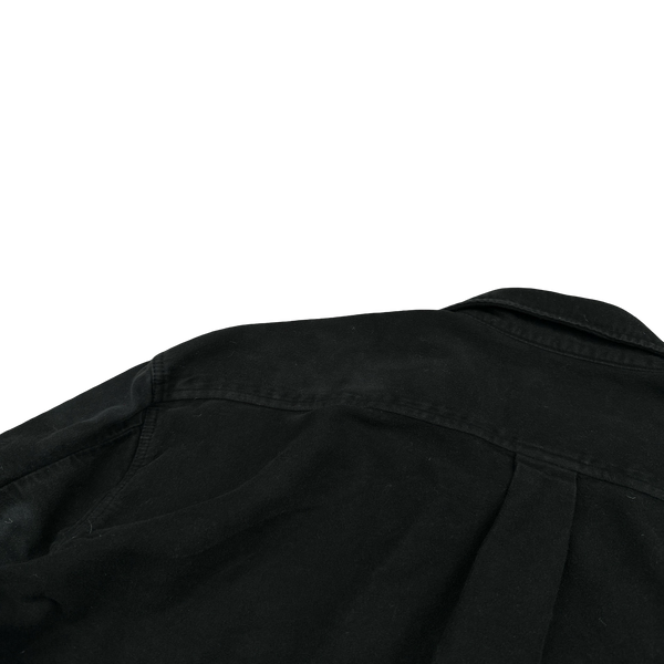 Stone Island 2017 Black Thick Brushed Cotton Overshirt - Large