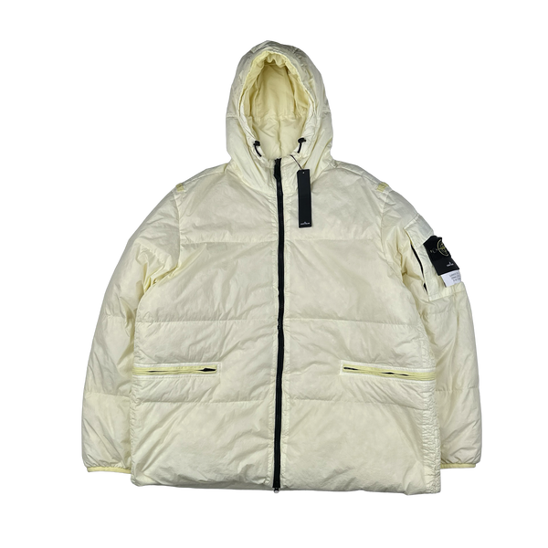 Stone Island 2022 Yellow Crinkle R-NY Down Puffer Jacket - 3XL