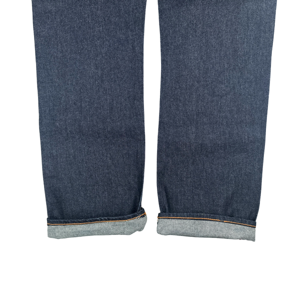 Bape Raw Denim Baggy Fit Spellout Graphic Jeans - 38