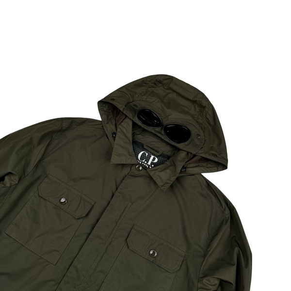 CP Company Khaki Micro M Goggle Jacket - XXL