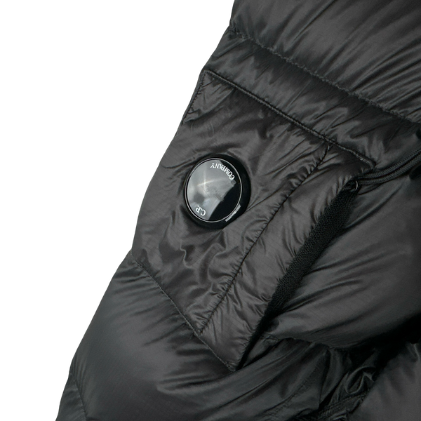 CP Company Black Down Filled DD Shell Lens Viewer Puffer Jacket - Large