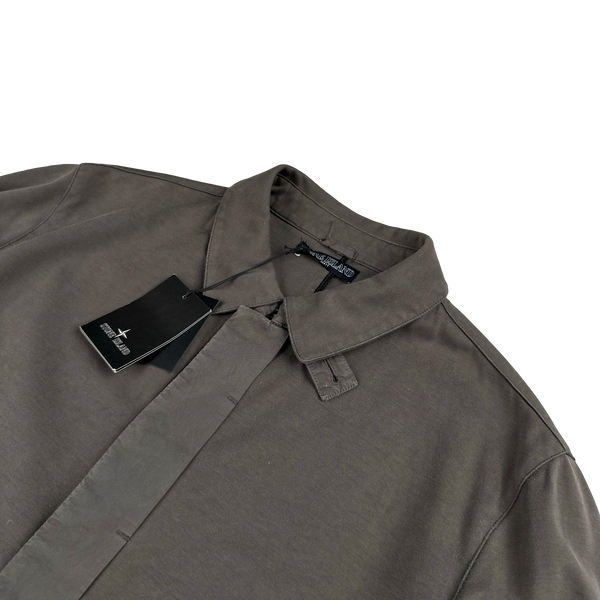 Stone Island 2012 Brown Cotton Resin Coated Shadow Project Trench - XL