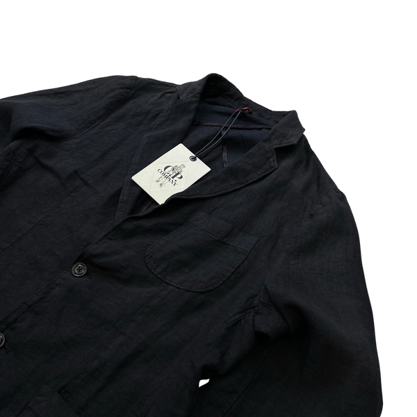 CP Company Navy Lightweight Linen Blazer - XL