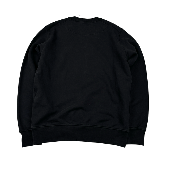 Stone Island 2023 Black Industrial Compass Cotton Crewneck - Medium