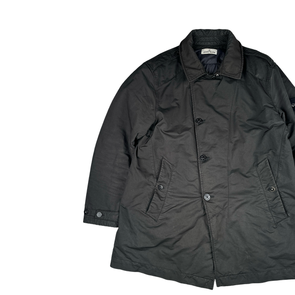 Stone Island 2017 Charcoal Grey David TC Primaloft Lined Long Jacket -3XL