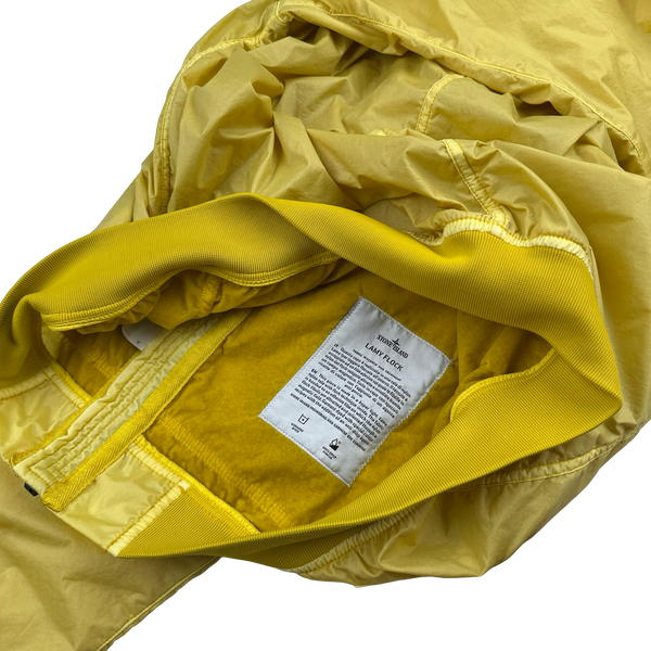 Stone Island 2018 Yellow Lamy Flock Hooded Jacket - Large